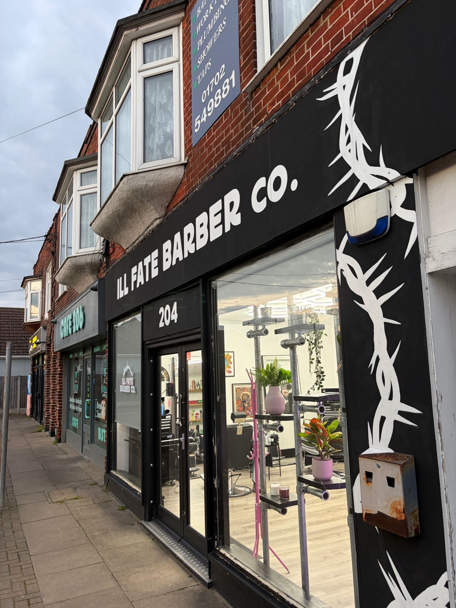 ILL Fate Barber Co shop front in Rochford